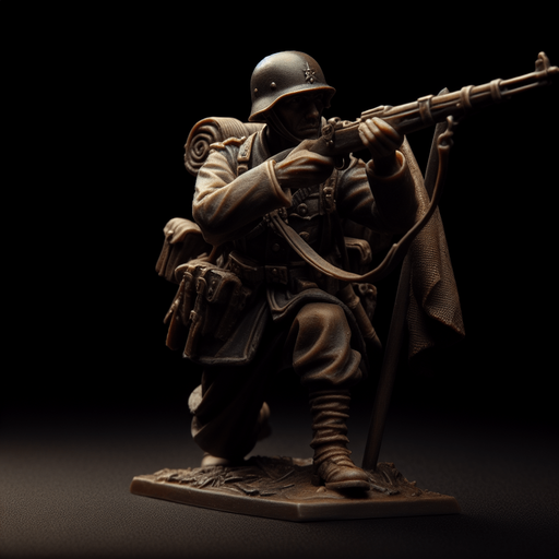 eski çağ askeri tek ve ön pozisyonda