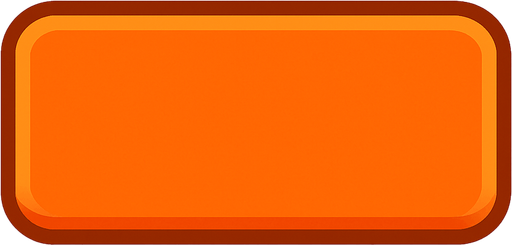 Botón rectangular naranja color sushi.
In-Game asset.  2d.  High contrast.  No shadows