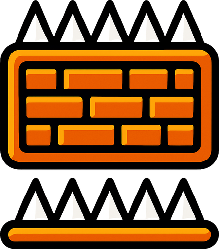 Obstacle.
In-Game asset.  2d.  High contrast.  No shadows