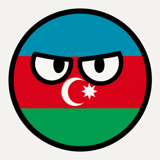 azerbaijan ball.
In-Game asset.  2d.  High contrast.  No shadows
