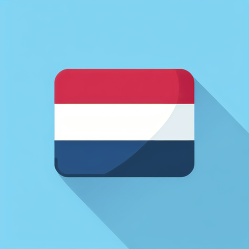 the netherlands flag. simple. flat..
Single Game Texture. In-Game asset. 2d. Blank background. High contrast. No shadows.