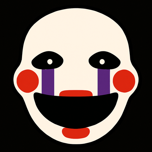puppet FNAF head.
In-Game asset.  2d.  High contrast.  No shadows