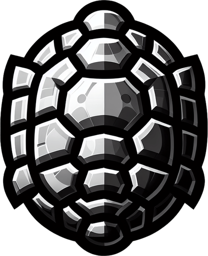 Turtle shell.
Single Game Texture.  In-Game asset.  2d.  Blank background.  High contrast.  No shadows