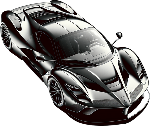 generatr a image of a car with style like lambougini. we need to see the car from the top Single Game Texture. In-Game asset. 2d. Blank background. High contrast. No shadows.