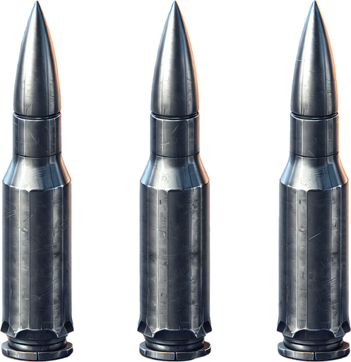 make fighter jets bullets.
Single Game Texture. In-Game asset. 2d. Blank background. High contrast. No shadows.