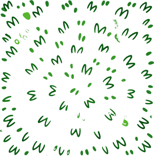 top view of a grassy area.
In-Game asset.  2d.  High contrast.  No shadows