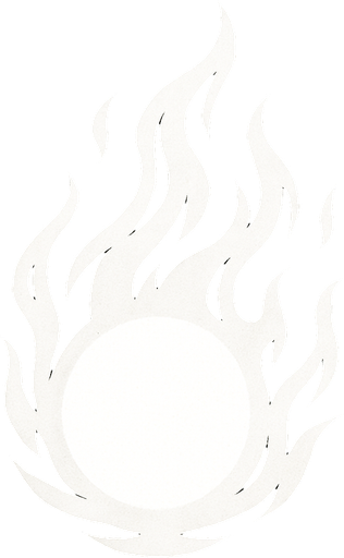 Bola de fuego de color blanco.
In-Game asset.  2d.  High contrast.  No shadows