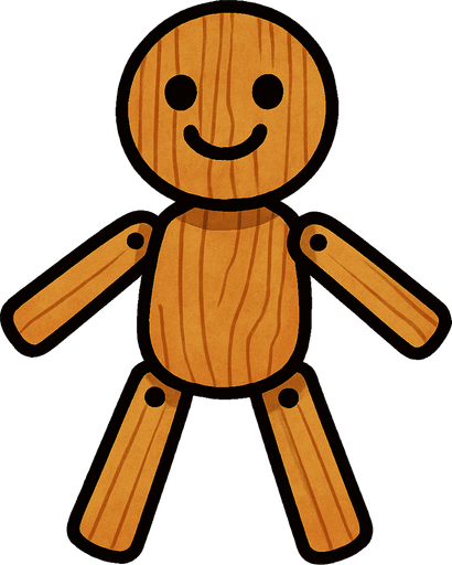 Basit bir kukla figürü.
In-Game asset.  2d.  High contrast.  No shadows