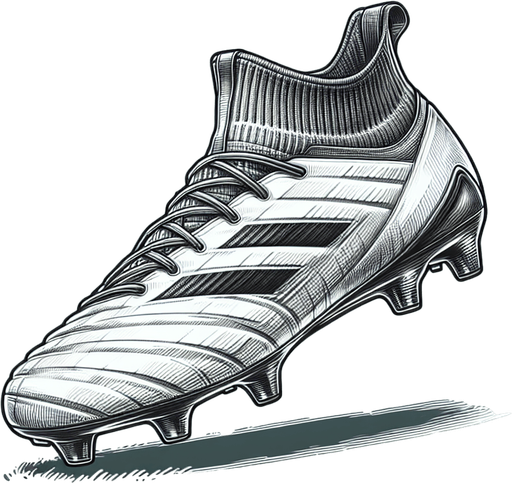 A foot ball boot.
Single Game Texture. In-Game asset. 2d. Blank background. High contrast. No shadows.