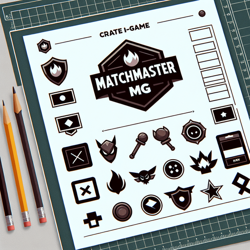 MatchMaster MG.
Single Game Texture.  In-Game asset.  2d.  Blank background.  High contrast.  No shadows
