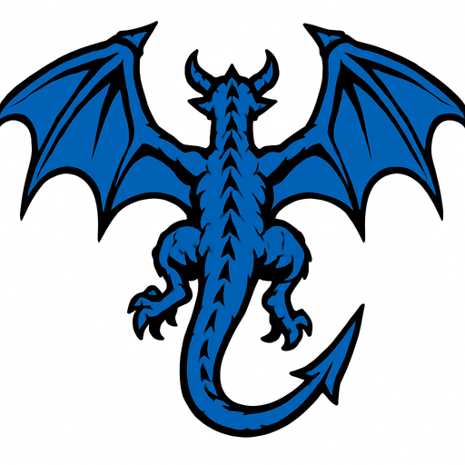 blue flyng wyvern dragon back view.
In-Game asset.  2d.  High contrast.  No shadows