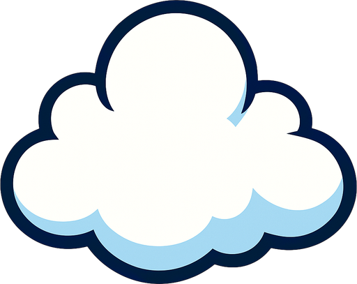 cloud.
In-Game asset.  2d.  High contrast.  No shadows