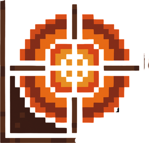 Target for weapon.(piksel art)
In-Game asset.  2d.  High contrast.