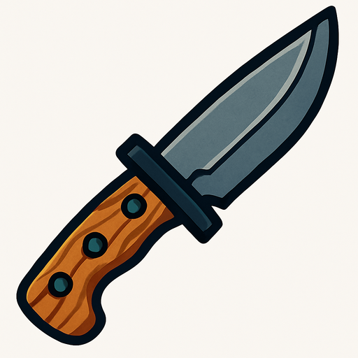Bıçak.
In-Game asset.  2d.  High contrast.  No shadows