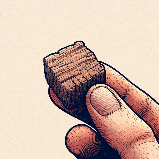A small piece of wood.