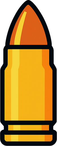 Bullet.
In-Game asset.  2d.  High contrast.  No shadows