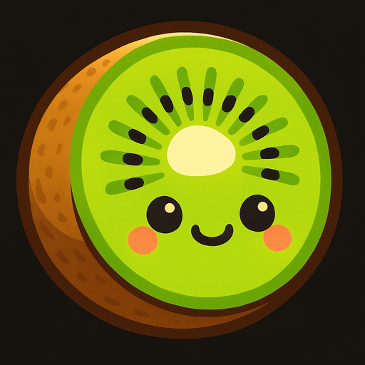 Kiwi with cute face.
In-Game asset.  2d.  High contrast.  No shadows