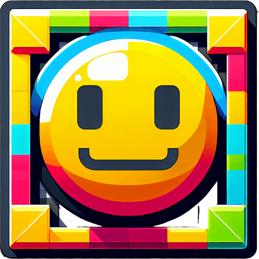 Simple flat icon, 200x200pixels, one bright color smiley with border. No shadows, top down view, transparent background.
Single Game Texture. In-Game asset. 2d. Blank background. High contrast. No shadows.