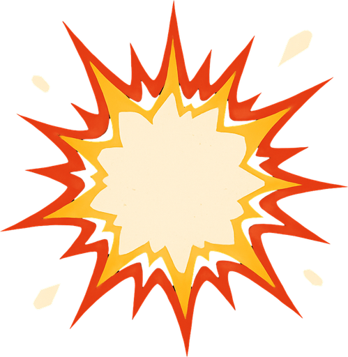 Efecto de Impacto sin letras.
In-Game asset.  2d.  High contrast.  No shadows