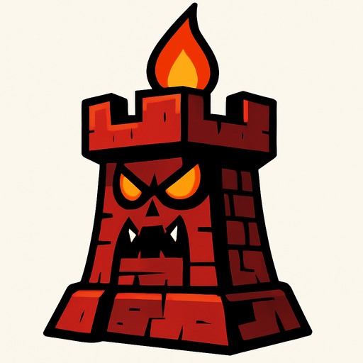enemyTower.
In-Game asset.  2d.  High contrast.  No shadows