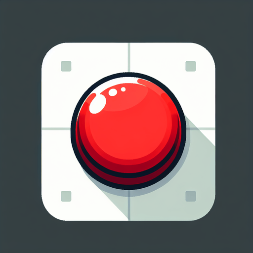 A red button.
Single Game Texture.  In-Game asset.  2d.  Blank background.  High contrast.  No shadows