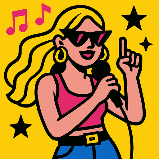 popüler popçu.
In-Game asset.  2d.  High contrast.  No shadows