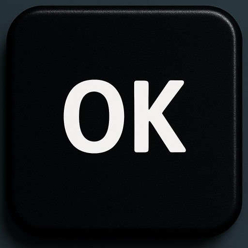 Replace arrow to OK text