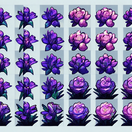 make the flowers all green