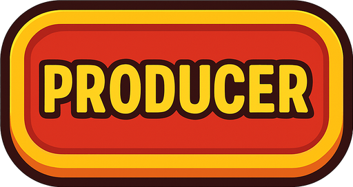PRODUCER BUTTON.
In-Game asset.  2d.  High contrast.  No shadows