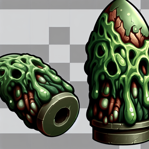 zombie bullet.
Single Game Texture. In-Game asset. 2d. Blank background. High contrast. No shadows.