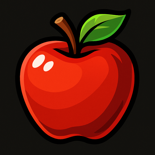 just apple picture..
In-Game asset.  2d.  High contrast.  No shadows