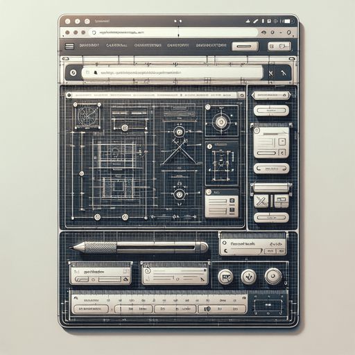 A clean and functional browser UI designed to display a technical instruction website. The layout features a standard browser interface with a slim address bar at the top and navigation buttons (back, forward, refresh) neatly positioned on the left. Below the bar, the content spans the rest of the screen, showcasing a detailed webpage filled with blueprints, diagrams, and arrows pointing to various components, resembling a technical manual.

The webpage is organized into a structured grid, with sections displaying labeled visuals and concise text instructions. The design incorporates a professional, muted color palette with clear lines and readable fonts to emphasize clarity and functionality. Subtly integrated towards the top-left corner of the screen, either within the browser’s interface or the webpage header, is a small visual hint—such as a faint icon, a uniquely styled arrow, or a highlighted word. This subtle detail blends seamlessly into the technical content.
Single Game Texture. In-Game asset. 2d. Blank background. High contrast. No shadows.