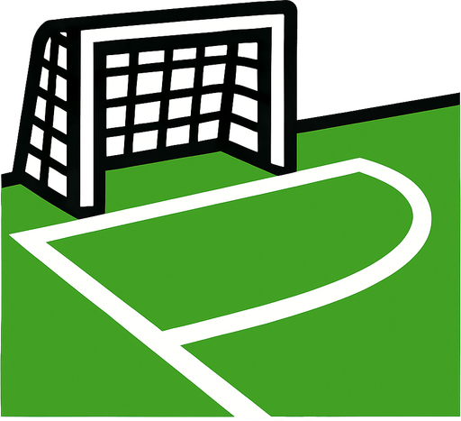 futbol kale çizgisi.
In-Game asset.  2d.  High contrast.  No shadows