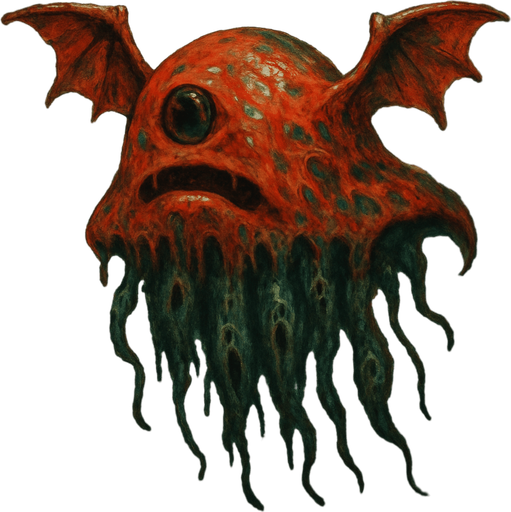 ancient flyng red slime with talasophobia texture