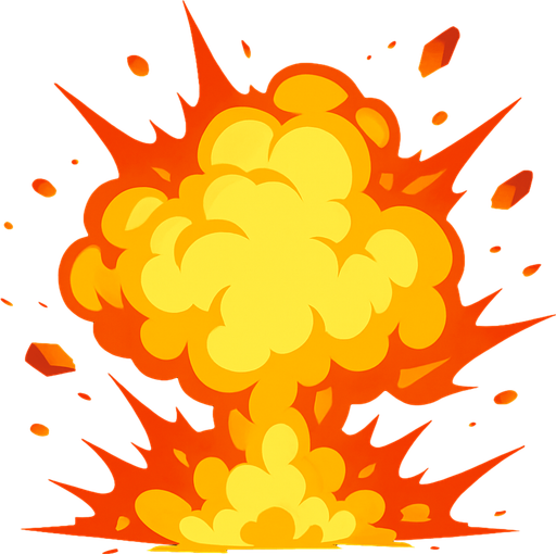 real explosion.
In-Game asset.  2d.  High contrast.  No shadows