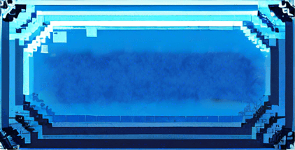 Turn in-painted area solid blue like the area around it.