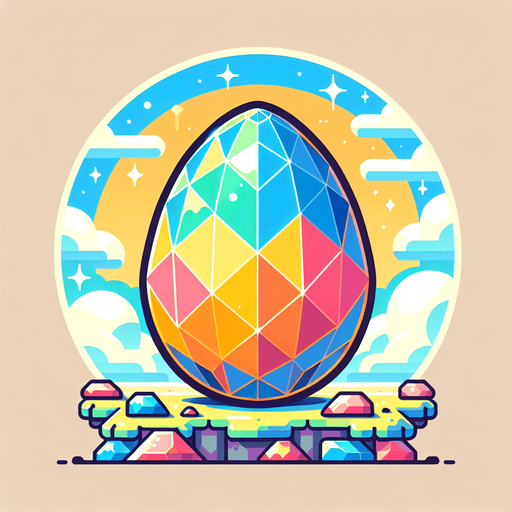 Cartoon egg.
Single Game Texture. In-Game asset. 2d. Blank background. High contrast. No shadows.