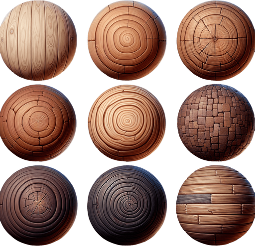 Wood textures packs.
Single Game Texture.  In-Game asset.  2d.  Blank background.  High contrast.  No shadows