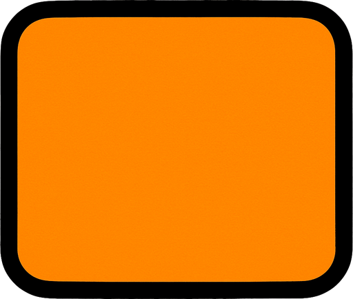 Yuvarlak kenarli dikdortgen.
In-Game asset.  2d.  High contrast.  No shadows