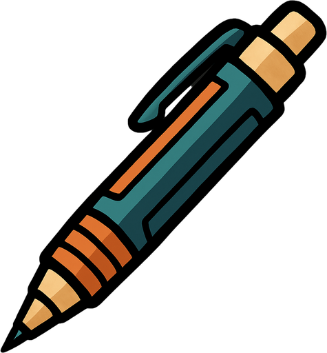 mechanical pencil.
In-Game asset.  2d.  High contrast.  No shadows