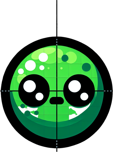 Make A Topdown Green Ball With Eyes.
Single Game Texture.  In-Game asset.  2d.  Blank background.  High contrast.  No shadows