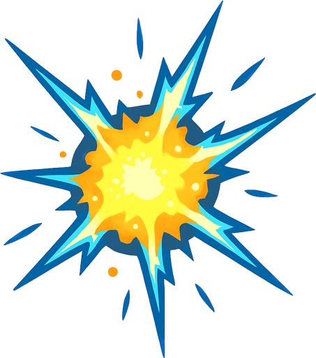 chispa de energia.
In-Game asset.  2d.  High contrast.  No shadows