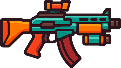 weapon.
In-Game asset.  2d.  High contrast.  No shadows