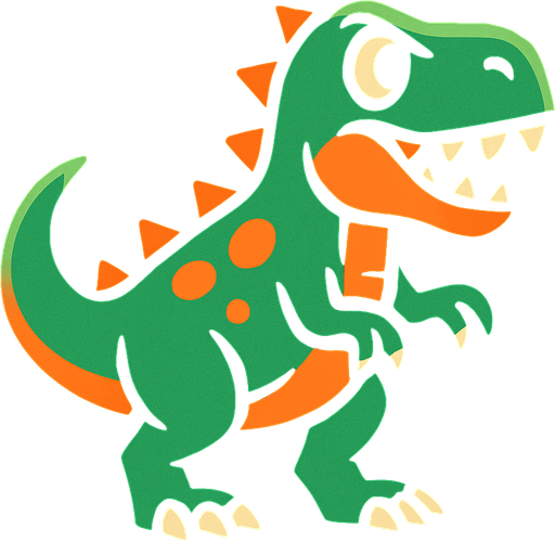Dinozor.
In-Game asset.  2d.  High contrast.  No shadows
