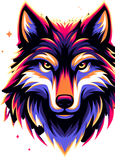 wolf.
Single Game Texture.  In-Game asset.  2d.  Blank background.  High contrast.  No shadows