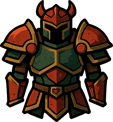 Savaş Zırhı.
In-Game asset.  2d.  High contrast.  No shadows