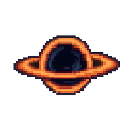 pixel art blackhole. No background. Transparent background. Blank background. No shadows. 2d. In-Game asset. flat