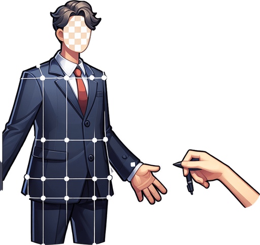 manager character upper body part.
Single Game Texture.  In-Game asset.  2d.  Blank background.  High contrast.  No shadows