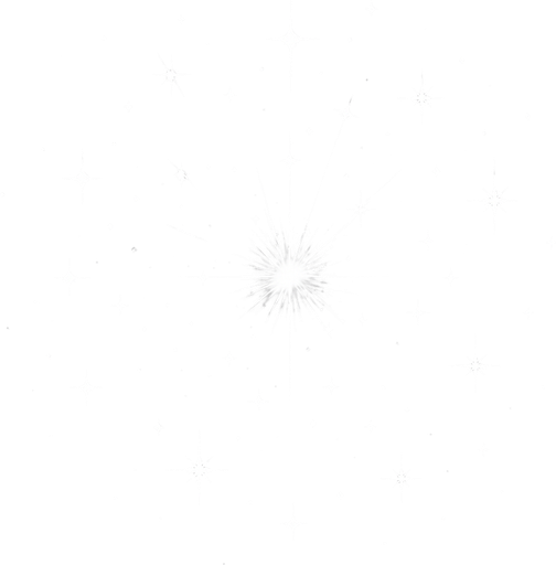 white sparkles emiting from the center. back background