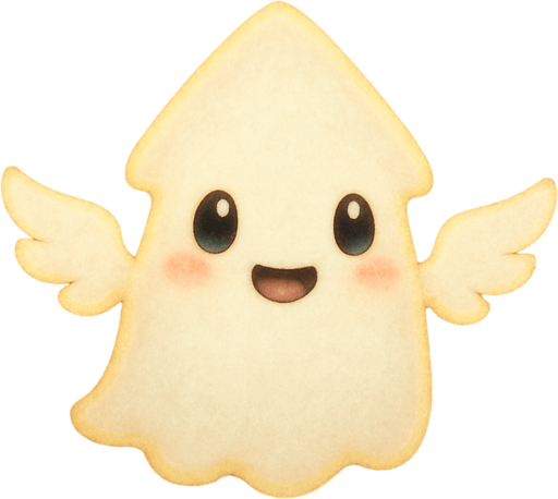 Kawaii winged neon ghost spirit creature style of Pokémon ghibli